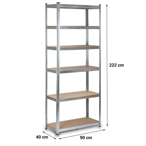 Regał metalowy magazynowy 222 x 90 x 40 cm Humberg HR-814