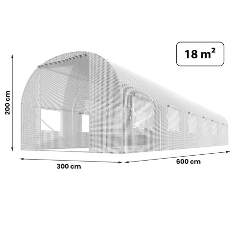 Folia na tunel ogrodowy 3x6m (18m2) biała Plonos