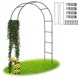 Pergola metalowa łuk czarna 240 cm