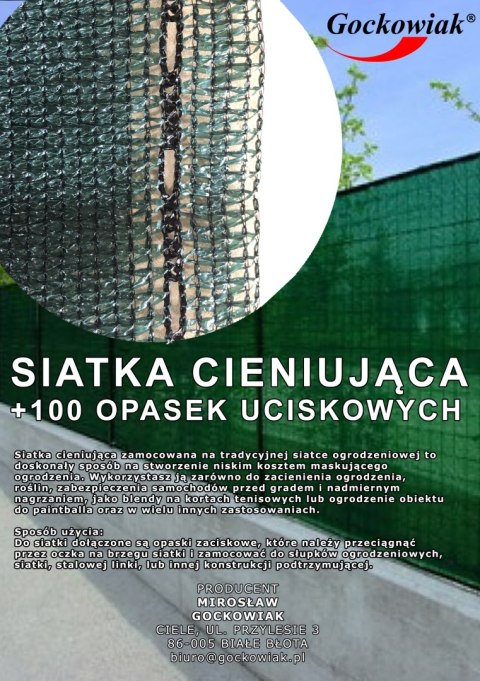 Siatka cieniująca maskująca 180g 1,5X25 m szara