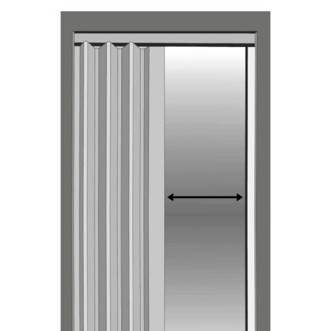 Drzwi harmonijkowe 004 07 szary dąb 80 cm