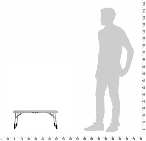 Stolik turystyczny kempingowy MARCO biały walizka