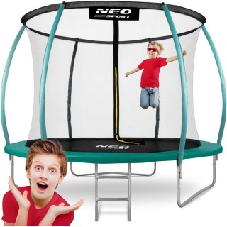 Trampolina ogrodowa 10ft/312cm z siatką, profilowanymi słupkami i drabinką