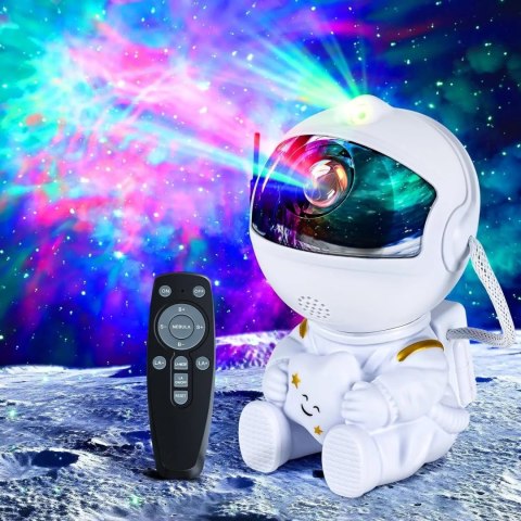 Lampa nocna projektor UNIVERSE astronauta biały