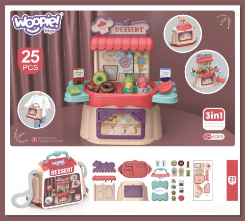 WOOPIE Cukiernia Lodziarnia Walizka 3w1 Torba 25 el.