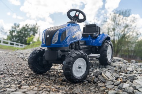 FALK Traktor na Pedały New Holland Duży z Przyczepką + Otwierana Maska od 2 lat