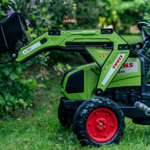 FALK Traktor na Pedały z Łyżką i Przyczepką Zielony CLAAS od 3 Lat