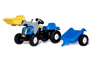 Rolly Toys rollyKid-X New Holland rollyKid Traktor z łyżką i przyczepką Niebieski