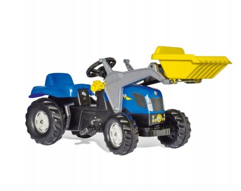 Rolly Toys rollyKid-X New Holland rollyKid Traktor z łyżką i przyczepką Niebieski