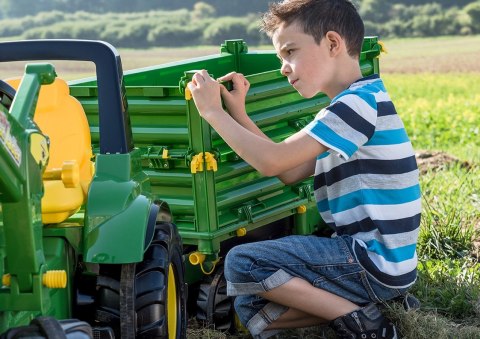 Rolly Toys rollyMulti Trailer - Przyczepa Wywrotka Rolly Multi John Deere 3 osiowa