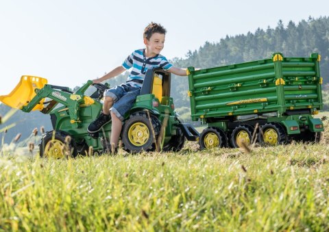 Rolly Toys rollyMulti Trailer - Przyczepa Wywrotka Rolly Multi John Deere 3 osiowa