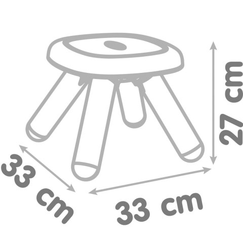 SMOBY Taboret Krzesełko Ogrodowe Do Pokoju Brązowe