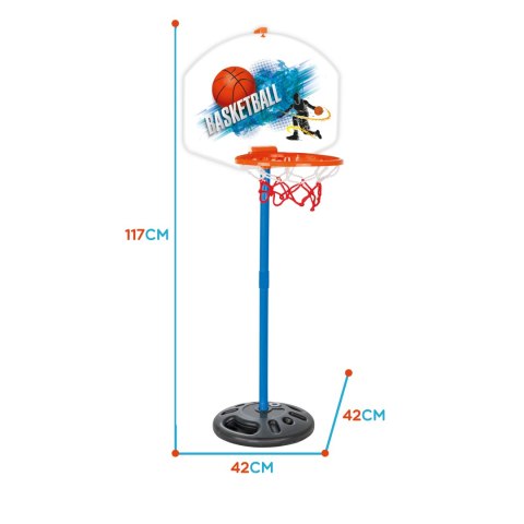 WOOPIE Zestaw Koszykówka Klasyczna 117 cm + Piłka