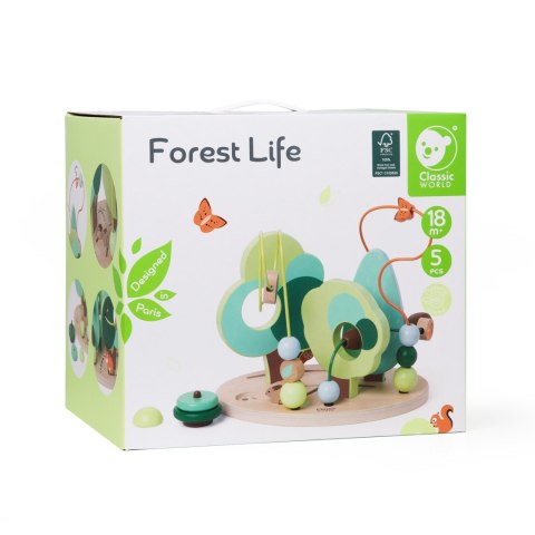 CLASSIC WORLD Edukacyjny Labirynt Przeplatanka Forest Life 18m+ FSC