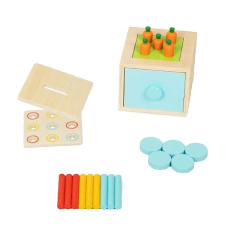 TOOKY TOY Box Pudełko XXL Montessori Edukacyjne 7w1 Sensoryczne 16-18 Mies.