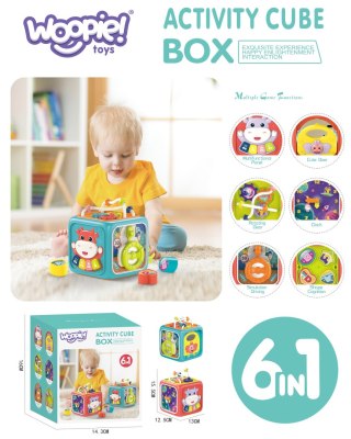 WOOPIE Interaktywna Kostka Sensoryczna Edukacyjna Montessori Sorter 6w1