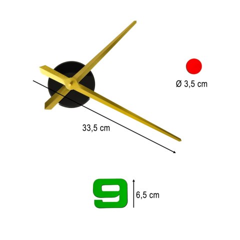 Zegar ścienny naklejany 4 cyfry z ozdobami 80-90 cm złote wskazówki kolorowy Zegar ścienny naklejany 4 cyfry z ozdobami 80-90 cm złote wskazówki kolorowy