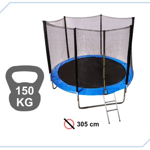 Trampolina ogrodowa dla dzieci siatka 305cm 10ft 42kg Trampolina ogrodowa dla dzieci siatka 305cm 10ft 42kg