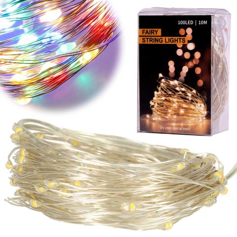 Lampki LED druciki dekoracyjne 10m 100LED multikolor Lampki LED druciki dekoracyjne 10m 100LED multikolor