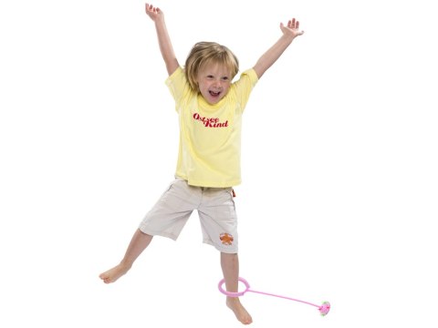 Hula hop na nogę skakanka piłka świecąca LED różowa Hula hop na nogę skakanka piłka świecąca LED różowa