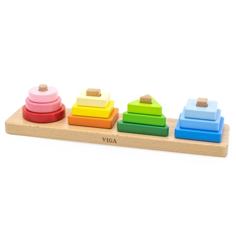 VIGA Drewniany Geometryczny Sorter Układanka VIGA Drewniany Geometryczny Sorter Układanka