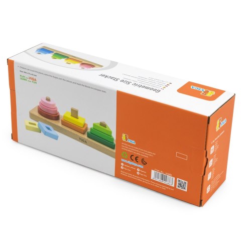 VIGA Drewniany Geometryczny Sorter Układanka VIGA Drewniany Geometryczny Sorter Układanka