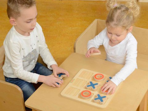 MASTERKIDZ Kółko I Krzyżyk Drewniana Gra Dla Dzieci Logiczna Łamigłówka