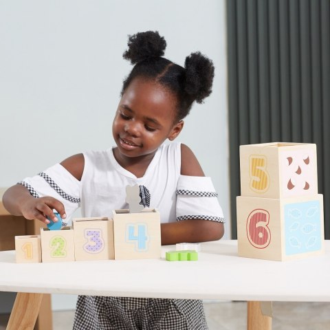 VIGA Drewniana Piramidka Układanka Klocki Sorter Montessori