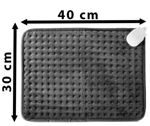 Poduszka mata elektryczna GRETA szara 30x40 cm
