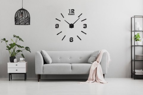 Zegar ścienny Diy BAST 3D czarny Zegar ścienny Diy BAST 3D czarny