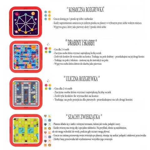 WOOPIE Zestaw Gier Planszowych Logicznych 10w1