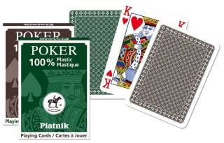 Karty pojedyncze talie plastikowe Poker