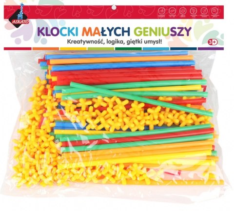 Klocki małych geniuszy słomki 220 elementów Klocki małych geniuszy słomki 220 elementów