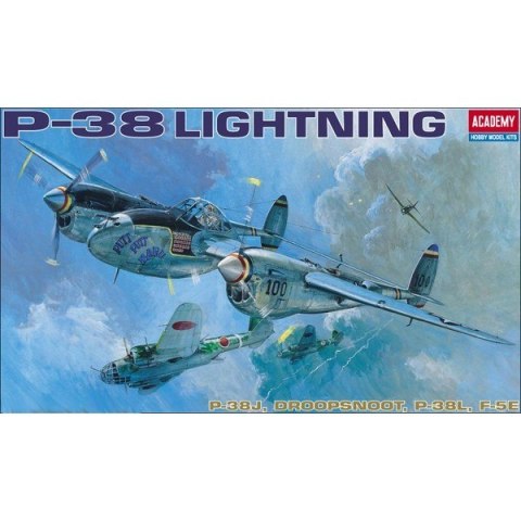 Model plastikowy ACADEMY P-38 E/J/L Lighting 1:48 Model plastikowy ACADEMY P-38 E/J/L Lighting 1:48