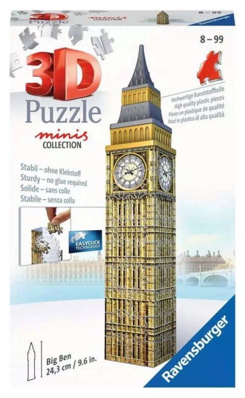 Puzzle 54 elementy 3D Mini Budynki Big Ben Puzzle 54 elementy 3D Mini Budynki Big Ben
