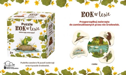 Puzzle Rok w lesie. Gdzie żyją zwierzęta Puzzle Rok w lesie. Gdzie żyją zwierzęta