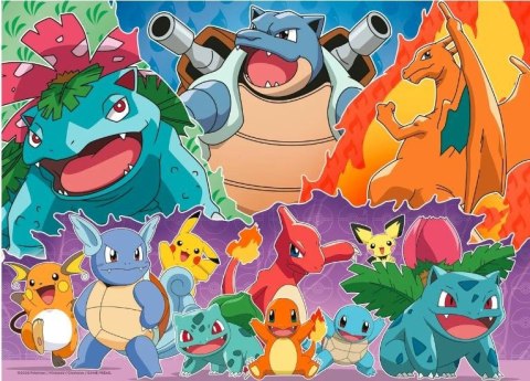 Puzzle 4x100 elementów Pokemon