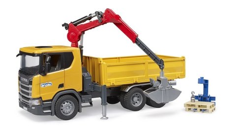 Pojazd Scania Super 560R Ciężarówka z dźwigiem i paletami Pojazd Scania Super 560R Ciężarówka z dźwigiem i paletami