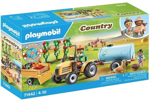 Zestaw z figurkami Country 71442 Traktor z przyczepa i zbiornikiem na wodę