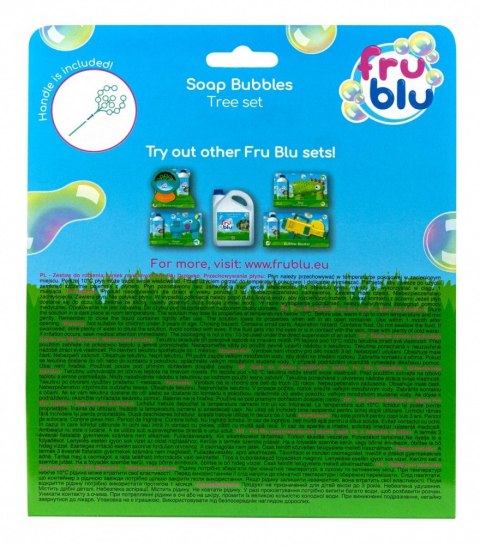 Zestaw do baniek mydlanych Fru Blu Drzewko + płyn 0,4L Zestaw do baniek mydlanych Fru Blu Drzewko + płyn 0,4L
