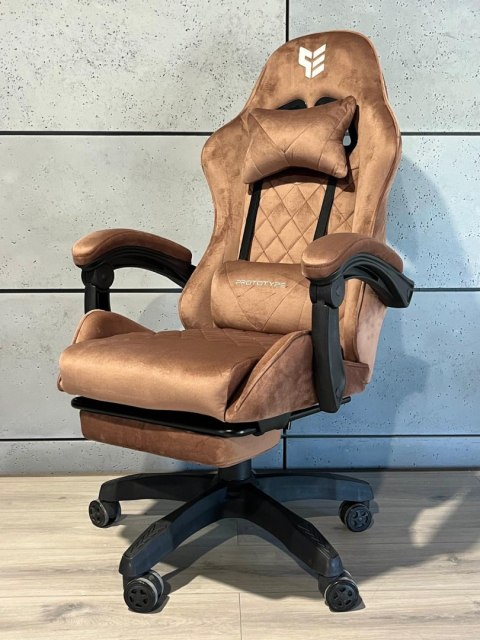 Fotel obrotowy gamingowy HERO POKER PRO BROWN ALCANTARA