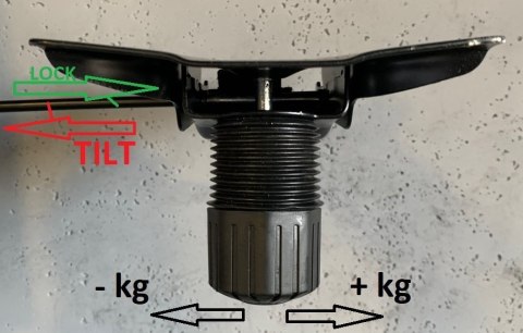 Mechanizm fotela obrotowego TILT - M regulacja