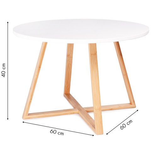 Stół stolik kawowy nowoczesny skandynawski 60cm bambus Stół stolik kawowy nowoczesny skandynawski 60cm bambus