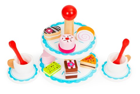 Drewniane ciastka cukiernia patera zestaw ECOTOYS Drewniane ciastka cukiernia patera zestaw ECOTOYS