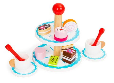 Drewniane ciastka cukiernia patera zestaw ECOTOYS Drewniane ciastka cukiernia patera zestaw ECOTOYS