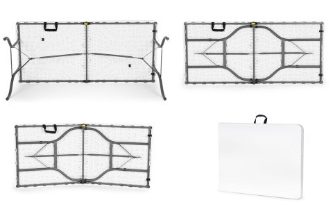 Stół cateringowy ogrodowy składany bankietowy 153cm biały