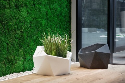 Designerska donica MONUMO VESARI Biała Designerska donica MONUMO VESARI Biała