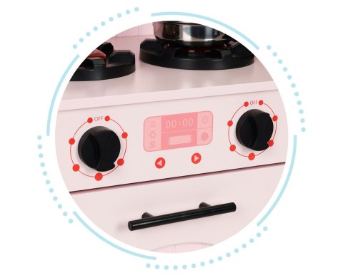 Drewniana kuchnia dla dzieci piekarnik palniki mikrofala akcesoria ECOTOYS Drewniana kuchnia dla dzieci piekarnik palniki mikrofala akcesoria ECOTOYS