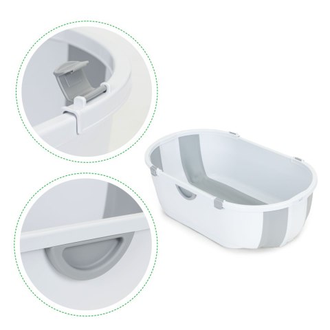 Wanienka dla dzieci wanna turystyczna składana odpływ szara ECOTOYS Wanienka dla dzieci wanna turystyczna składana odpływ szara ECOTOYS