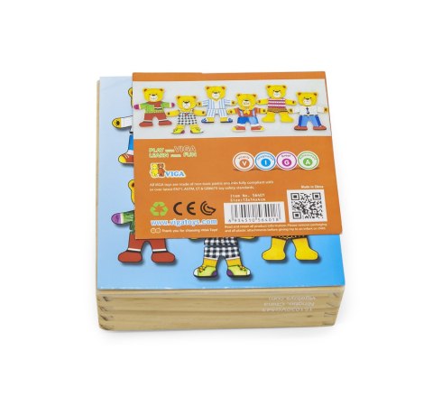 VIGA Drewniane Puzzle Układanka Edukacyjna Ubierz Misia Chłopca VIGA Drewniane Puzzle Układanka Edukacyjna Ubierz Misia Chłopca